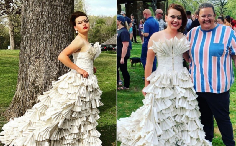 Sama napravila matursku haljinu od stranica knjige